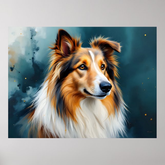 Affiche Collie Portrait (Devant)