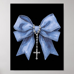 Affiche Collier croix Jésus Bow Coquette Religieux Chrétie