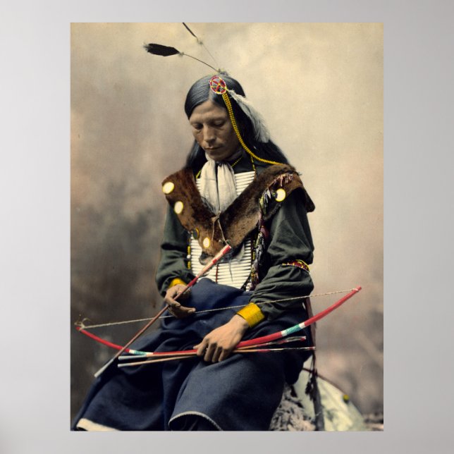 Affiche Collier d'os en chef - Ogala Lakota Imprimer (Devant)