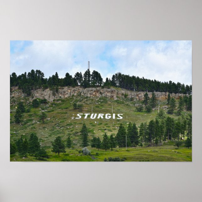 Affiche Colline de Sturgis, Dakota du Sud (Devant)