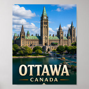 Affiche Colline du Parlement et patrimoine canadien d'Otta