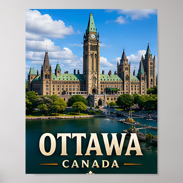 Affiche Colline du Parlement et patrimoine canadien d'Otta (Devant)