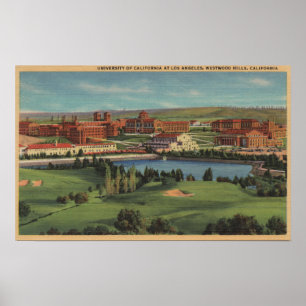 Affiche Collines de Westwood, CA - vue de campus