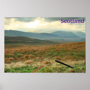 Affiche Collines du Perthshire, Écosse