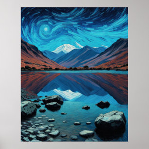 Affiche Collines et montagnes de Cumbria, lacs, ciel de Va