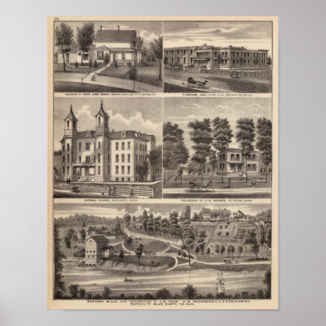Affiche Collines et résidences Rapidan à Rapidan, Minnesot (Devant)