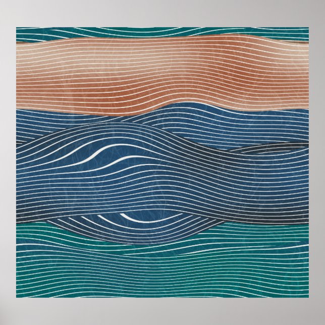 Affiche Collines naturelles : motif sans soudure. (Devant)