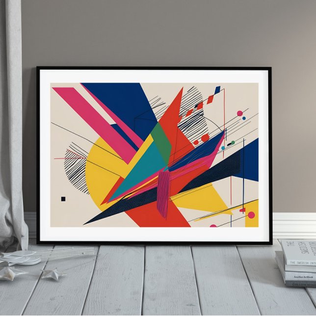 Affiche Collision vectorielle - Une composition rétro-futu (Créateur téléchargé)