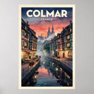 Affiche Colmar France Voyage Rétro