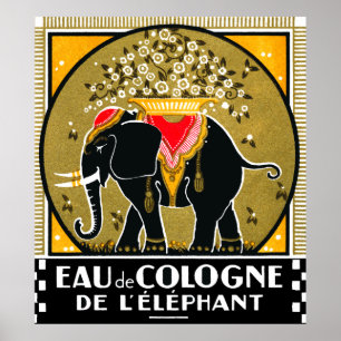 Affiche Cologne 1925 De L'Elephant