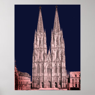 Affiche Cologne cathédrale Cathédrale Cologne Cologne Colo
