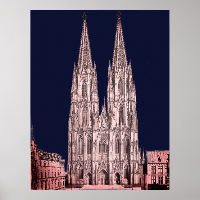 Affiche Cologne cathédrale Cathédrale Cologne Cologne Colo (Devant)