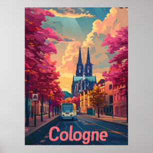 Affiche Cologne : Cathédrale Majesté et Tranquillité viole