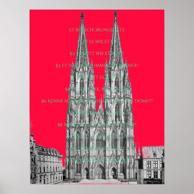 Affiche Cologne Cologne Loi fondamentale de Cologne (Devant)