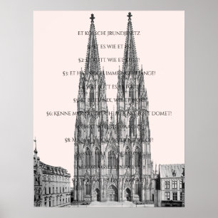 Affiche Cologne Dome Cologne Constitution de Cologne