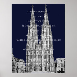 Affiche Cologne Dome Cologne Constitution de Cologne