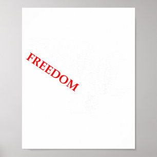 Affiche Colombe blanche de Dom dit Dom Usa rouge dit