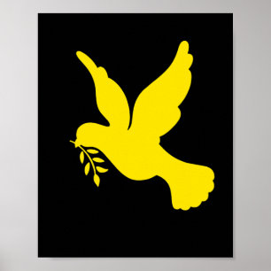 Affiche Colombe de la paix en Ukraine Priez pour le drapea
