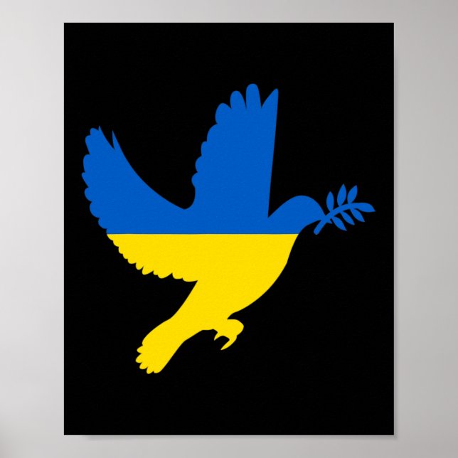 Affiche Colombe de la paix ukrainienne  (Devant)