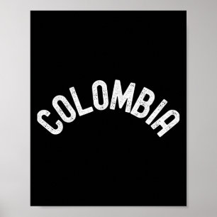 Affiche Colombie Carte Graphique des citations Colombie