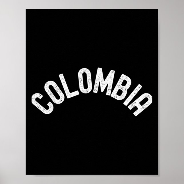 Affiche Colombie Carte Graphique des citations Colombie (Devant)
