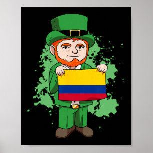 Affiche Colombie Fier Organeilleux Drapeau Colombien Fête