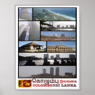 Affiche Colombo - Sri Lanka - Mosaic -