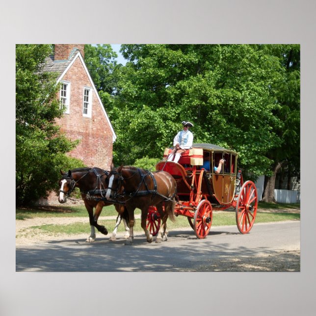 Affiche Colonial Williamsburg Carriage - Imprimer (Devant)