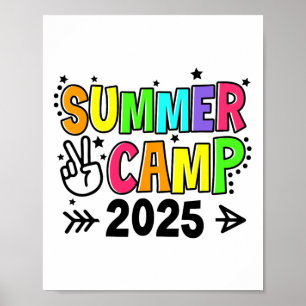 Affiche Colonie de vacances 2025 Camping Feu de camp Vacan