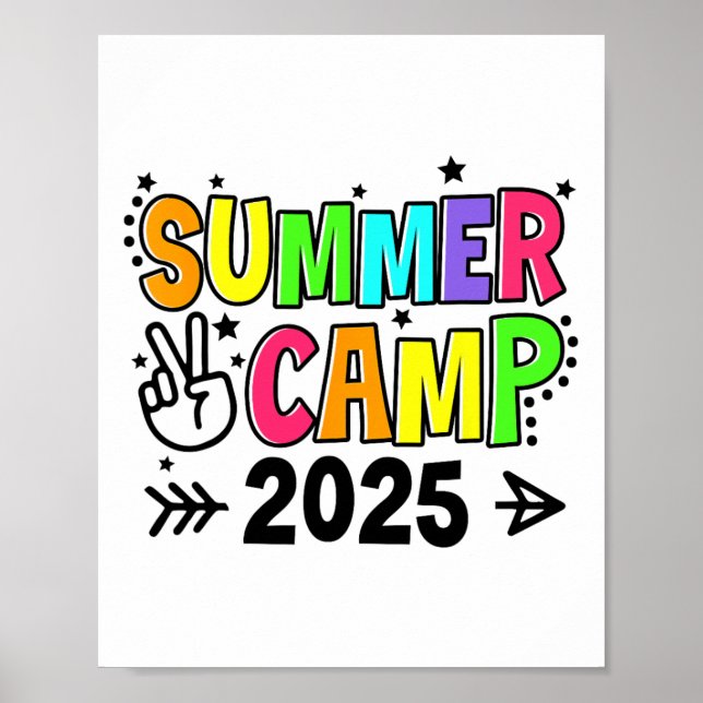 Affiche Colonie de vacances 2025 Camping Feu de camp Vacan (Devant)