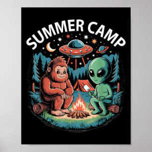 Affiche Colonie de vacances pour enfants alien ufo réalisa