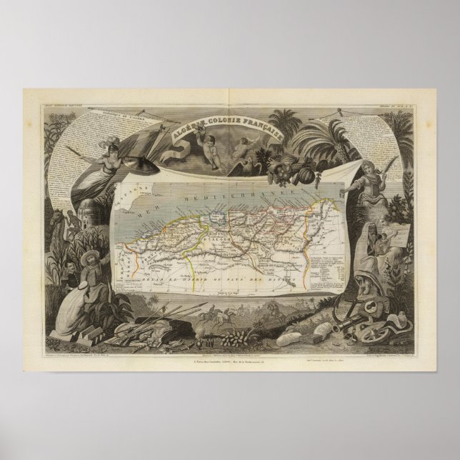 Affiche colonie française Algérie (Devant)