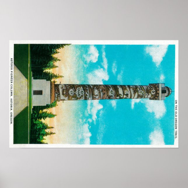 Affiche Colonne Astoria PioneerAstoria, OU (Devant)