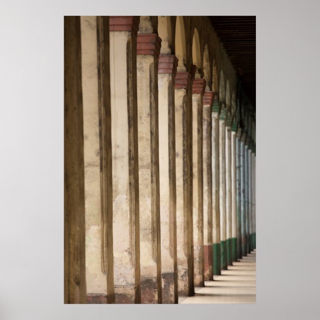 Affiche Colonnes de construction, La Havane, Cuba (Devant)