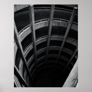 AFFICHE COLONNES EN BÉTON GRIS