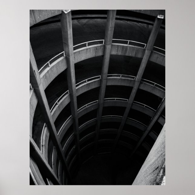 AFFICHE COLONNES EN BÉTON GRIS (Devant)