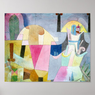 Affiche Colonnes noires dans un paysage : Paul Klee 1919