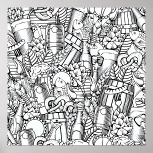 Affiche Color It Bière et art alimentaire