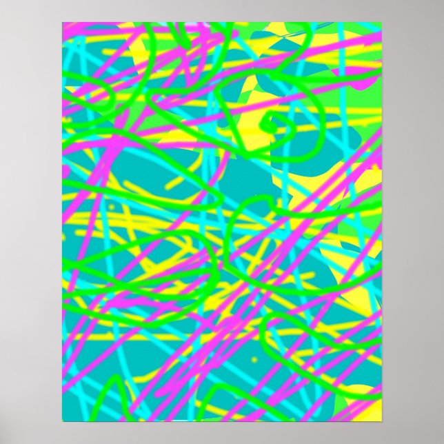 Affiche Color My Dreams Scribble Motif Expressive Artsy (Devant)