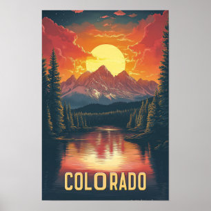 Affiche Colorado États-Unis Art Voyage Vintage