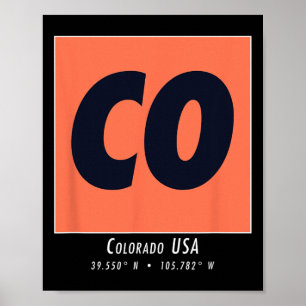 Affiche Colorado Hiking And Skiing Co Vintage Mountain Spo