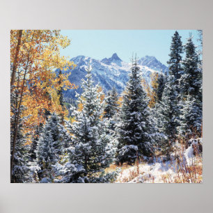 Affiche Colorado, Montagnes de San Juan, Première neige