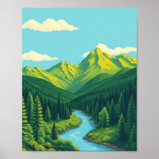 Affiche Colorado Mountain Landscape Wall Art