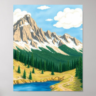 Affiche Colorado Mountain Landscape Wall Art