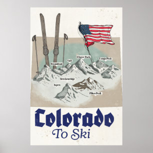 Affiche Colorado pour skier
