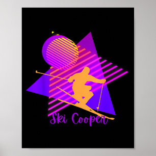 Affiche Colorado skiant violet rose cooper leadville c