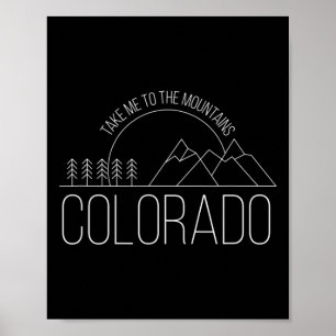 Affiche Colorado Souvenir Randonnée Emmène-moi vers les mo
