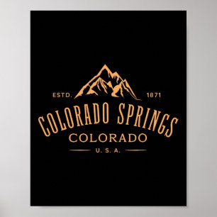 Affiche Colorado Springs Colorado Incroyable Conception de