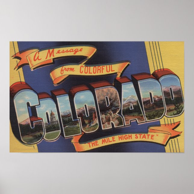 Affiche Colorado (The Mile High State) (Devant)
