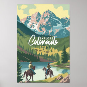 Affiche Colorado USA Amérique Vintage célèbre Travel Place